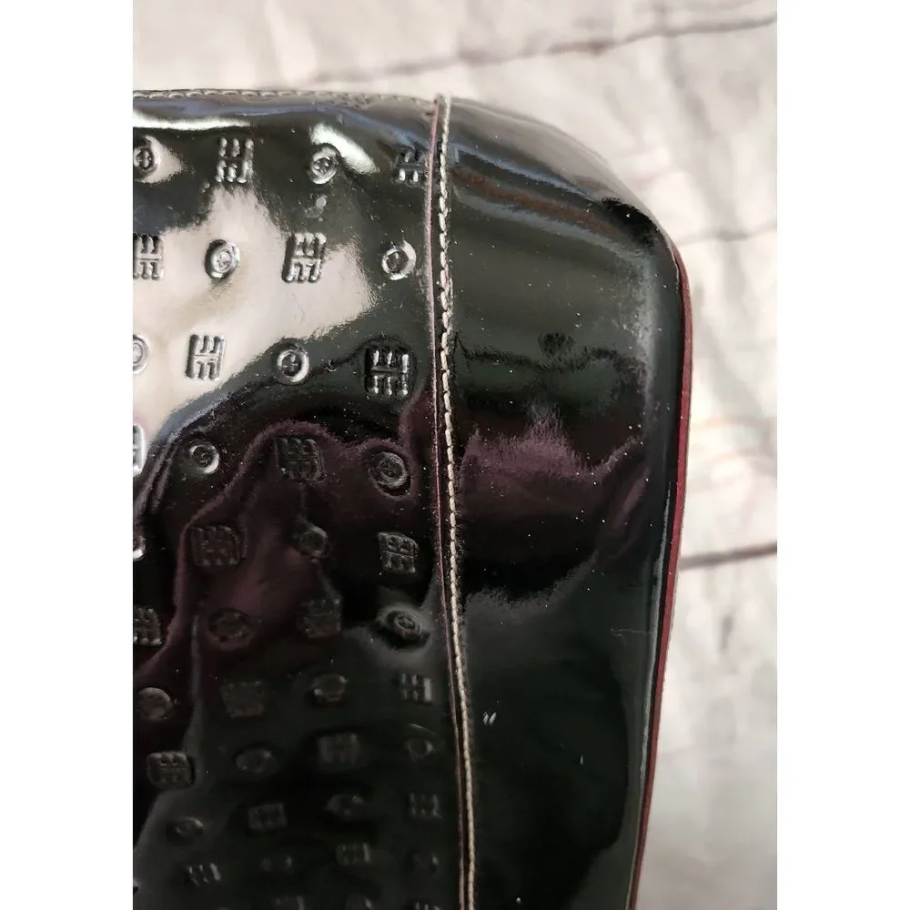 Arcadia Patent Leather Monogram Satchel